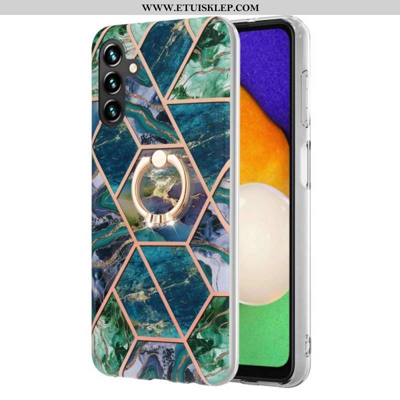 Etui do Samsung Galaxy A13 5G / A04s Geometryczny Marmur Z Podporą Pierścienia